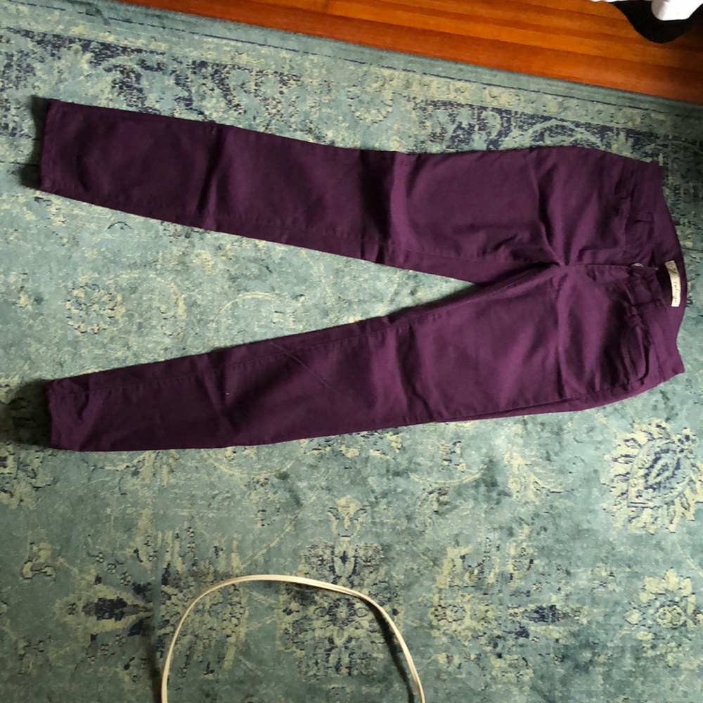 Purple skinny jeans
